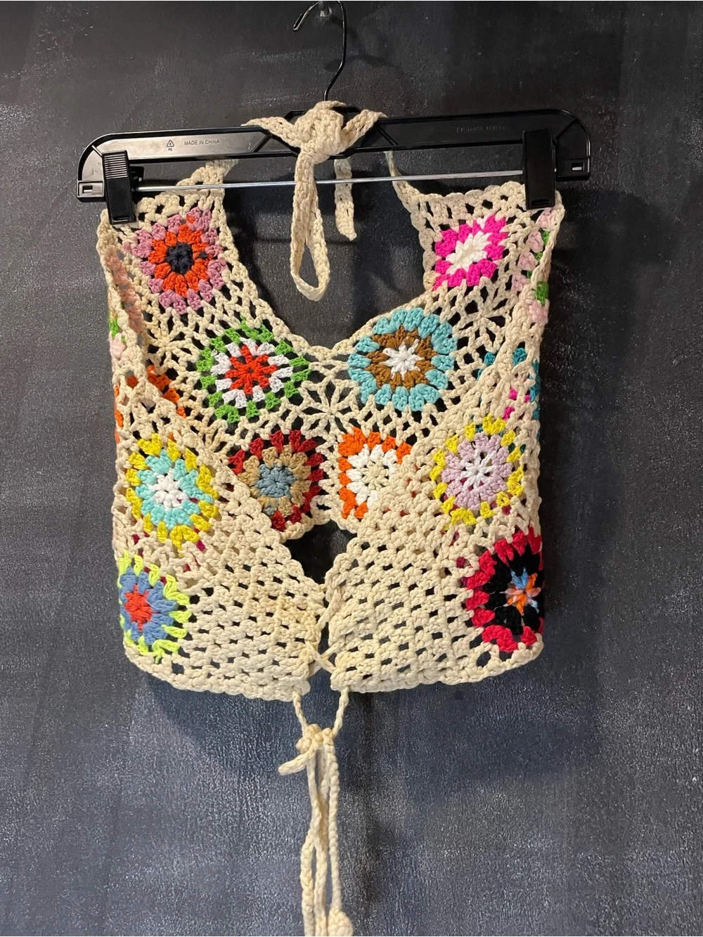 Cupshe Crochet Granny Square Cover Up Set Boho Beach Skirt Top Large - Picture 6 of 9